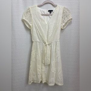 As U Wish White Lacey Dress